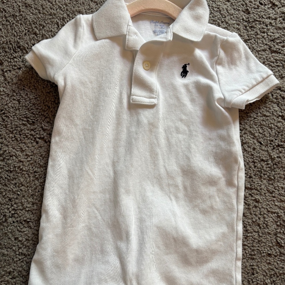 Baby boy polo romper
